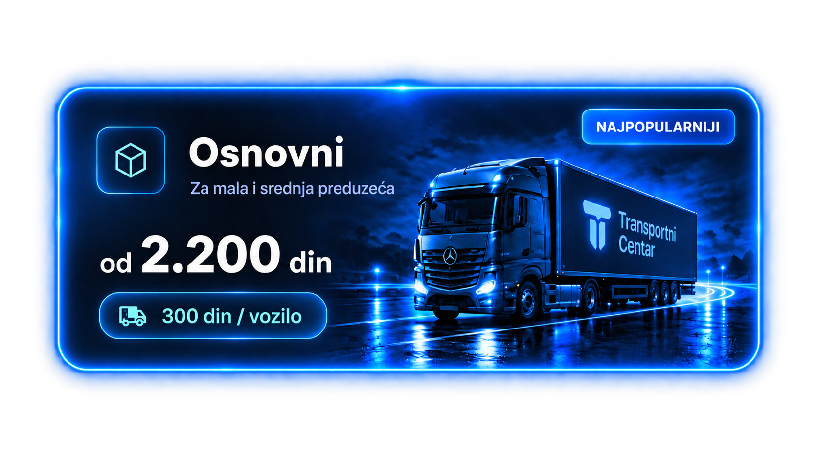 Osnovni paket — već od 2.200 dinara, 300 dinara po vozilu